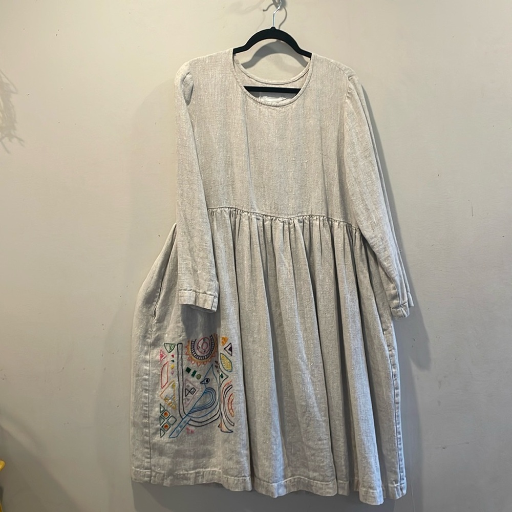 Hand Embroidered NPL Oversized Dress